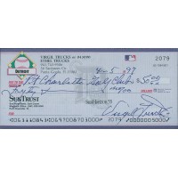 Virgil Trucks Detroit Tigers Signed Cancelled Check JSA Authenticated