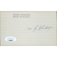 Sandy Valdespino Minnesota Twins Signed 3x5 Index Card JSA Authenticated