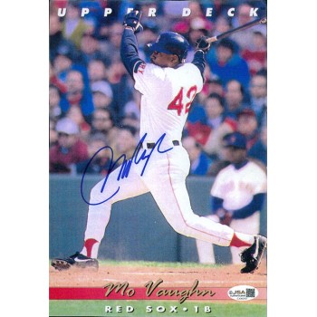 Mo Vaughn Boston Red Sox Signed 7x10 Cut Page Photo JSA Authenticated Mo Vaughn Boston Red Sox Signed 7x10 Cut Page Photo JSA Authenticated