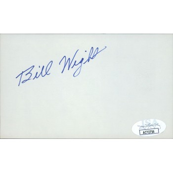 Bill Wight Baltimore Orioles Signed 3x5 Index Card JSA Authenticated