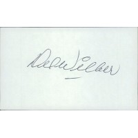 Del Wilber St. Louis Cardinals Signed 3x5 Index Card PSA Authenticated