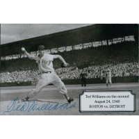 Ted Williams Boston Red Sox Signed 4x6 Postcard JSA Authenticated