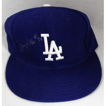 Maury Wills Los Angeles Dodgers Signed Fitted Hat JSA Authenticated