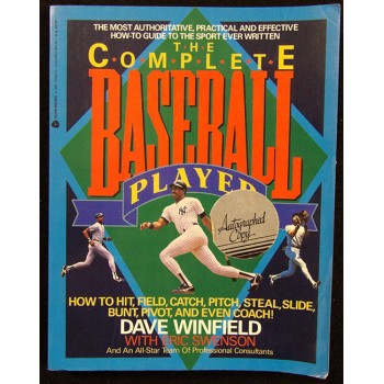 Dave Winfield Signed The Complete Baseball Player Softcover Book JSA Authentic