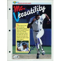 Dave Winfield New York Yankees Signed 7.5x10 Photo Page JSA Authenticated Dave Winfield New York Yankees Signed 7.5x10 Photo Page JSA Authenticated