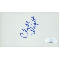 Clyde Wright California Angels Signed 3x5 Index Card JSA Authenticated Clyde Wright California Angels Signed 3x5 Index Card JSA Authenticated