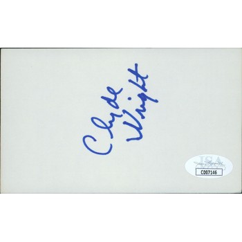 Clyde Wright California Angels Signed 3x5 Index Card JSA Authenticated Clyde Wright California Angels Signed 3x5 Index Card JSA Authenticated
