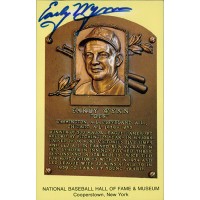 Early Wynn Signed Hall of Fame Cooperstown Plaque Postcard JSA Authenticated