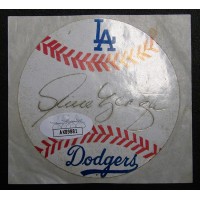 Steve Yeager Los Angeles Dodgers Signed 3in Baseball Sticker JSA Authenticated