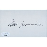 Don Zimmer Baseball Manager Player Signed 3x5 Index Card JSA Authenticated