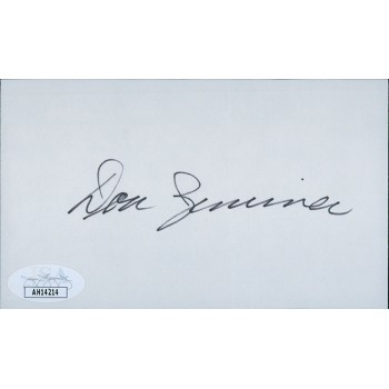 Don Zimmer Baseball Manager Player Signed 3x5 Index Card JSA Authenticated