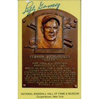 Lefty Gomez Signed Hall of Fame Cooperstown Plaque Postcard JSA Authenticated