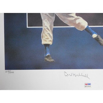 Carl Hubbell Signed Limited Edition Christopher Peluso Lithograph PSA Authenticated