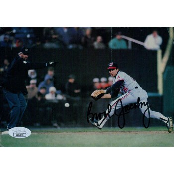 Brook Jacoby Cleveland Indians Signed 5.25x7.5 Cut Page Photo JSA Authenticated