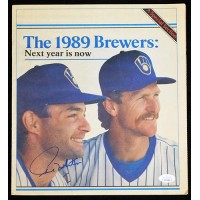 Paul Molitor Milwaukee Brewers Signed Journal Newsprint JSA Authenticated