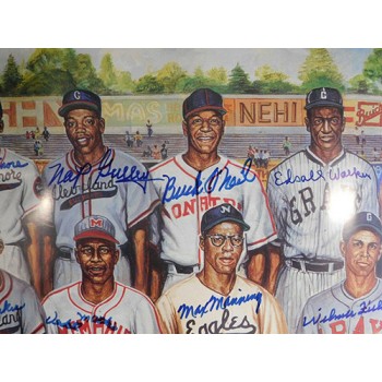 Negro League HOF'ers & Stars Signed 24x30 Poster 21 Sigs JSA Authenticated