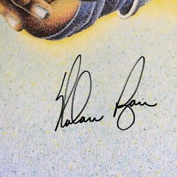 Nolan Ryan Texas Rangers Signed 21x28 Lithograph Nolan's Knoockin! JSA Authenticated