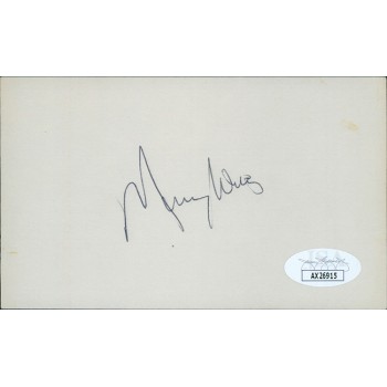 Maury Wills Los Angeles Dodgers Signed 3x5 Index Card JSA Authenticated