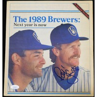 Robin Yount Milwaukee Brewers Signed Journal Newsprint JSA Authenticated