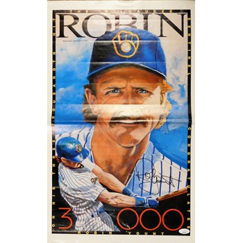 Robin Yount Milwaukee Brewers Signed 14x23 Poster JSA Authenticated