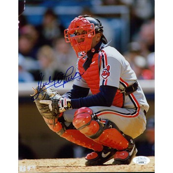 Sandy Alomar Jr. Cleveland Indians Signed 8x10 Glossy Photo JSA Authenticated