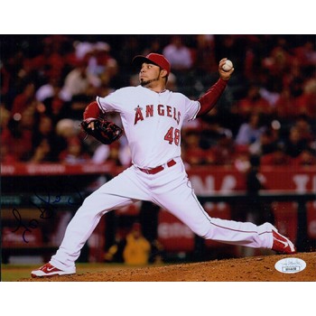 Jose Alvarez Los Angeles Angels Signed 8x10 Matte Photo JSA Authenticated