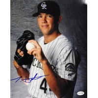 Tyler Anderson Colorado Rockies Signed 11x14 Glossy Photo JSA Authenticated