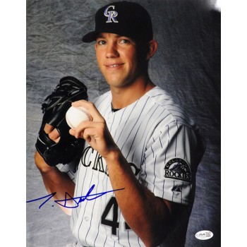 Tyler Anderson Colorado Rockies Signed 11x14 Glossy Photo JSA Authenticated