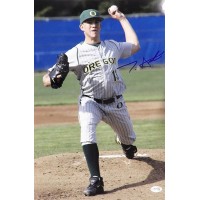 Tyler Anderson Oregon Ducks Signed 12x18 Glossy Photo JSA Authenticated