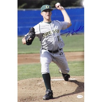 Tyler Anderson Oregon Ducks Signed 12x18 Glossy Photo JSA Authenticated