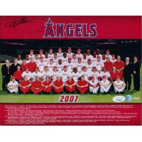 LA Angels Ryan Budde Brandon Wood Signed 8.5x11 Cardstock Photo JSA Authentic
