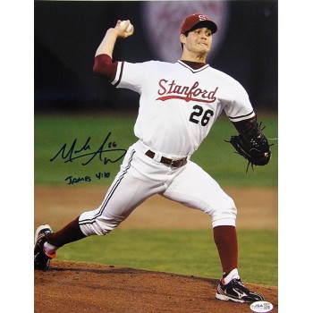 Mark Appel Stanford Cardinal Signed 11x14 Glossy Photo JSA Authenticated