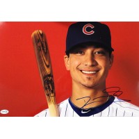 Darwin Barney Chicago Cubs Signed 12x18 Glossy Photo JSA Authenticated