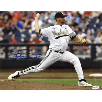 Tyler Beede Vanderbilt Commodores Signed 11x14 Glossy Photo JSA Authenticated