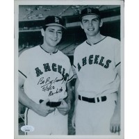 Bo Belinsky Los Angeles Angels Signed 8x10 Cardstock Photo JSA Authenticated