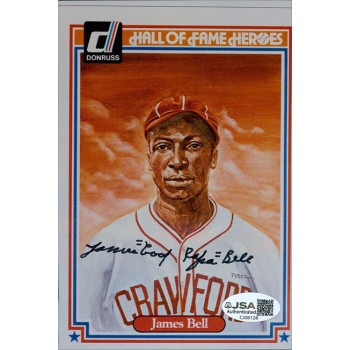 James Cool Papa Bell Pittsburgh Crawford Signed 4x6 Glossy Photo JSA Authentic James Cool Papa Bell Pittsburgh Crawford Signed 4x6 Glossy Photo JSA Authentic