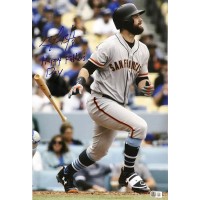 Brandon Belt San Francisco Giants Signed 12x18 Glossy Photo Beckett Authentic