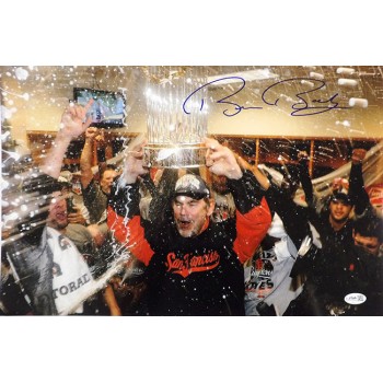 Bruce Bochy San Francisco Giants Signed 12x18 Glossy Photo JSA Authenticated
