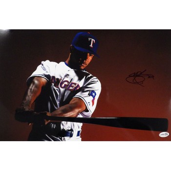 Julio Borbon Texas Rangers Signed 12x18 Glossy Photo JSA Authenticated