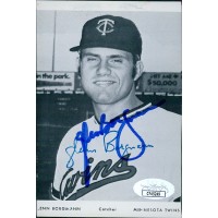 Glenn Borgmann Minnesota Twins Signed 3.5x5.25 Cardstock Photo JSA Authenticated