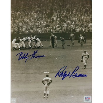 Ralph Branca Bobby Thomson Signed 8x10 Glossy Photo PSA Authenticated No Card
