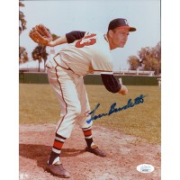 Lou Burdette Milwaukee Braves Signed 8x10 Glossy Photo JSA Authenticated