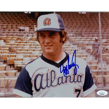 Jeff Burroughs Atlanta Braves Signed 8x10 Glossy Photo JSA Authenticated