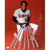 Rod Carew California Angels Signed 16x20 Glossy Photo JSA Authenticated Kinks