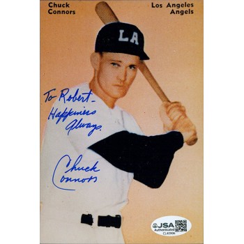Chuck Connors Brooklyn Dodgers Signed 4x6 Glossy Photo JSA Authenticated Chuck Connors Brooklyn Dodgers Signed 4x6 Glossy Photo JSA Authenticated