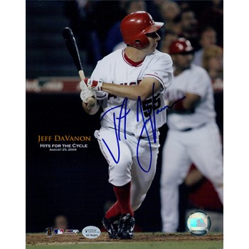 Jeff DaVanon Anaheim Angels Signed 8x10 MLB Glossy Photo Online Authenticated