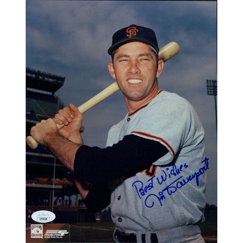 Jim Davenport San Francisco Giants Signed 8x10 Glossy Photo JSA Authenticated