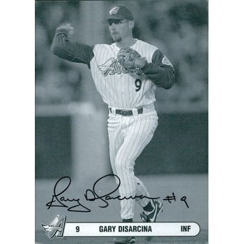 Gary DiSarcina Anaheim Angels Signed 5x7 Cardstock Promo Photo JSA Authenticated
