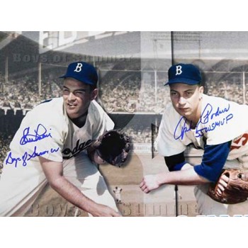 1955 Brooklyn Dodgers Clem Labine/Johnny Podres/Roger Craig Signed 16x20 JSA Authenticated