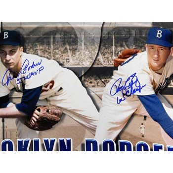 1955 Brooklyn Dodgers Clem Labine/Johnny Podres/Roger Craig Signed 16x20 JSA Authenticated